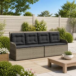 Your New Favorite Outdoor Bench: Grey with Adjustable Backrest
