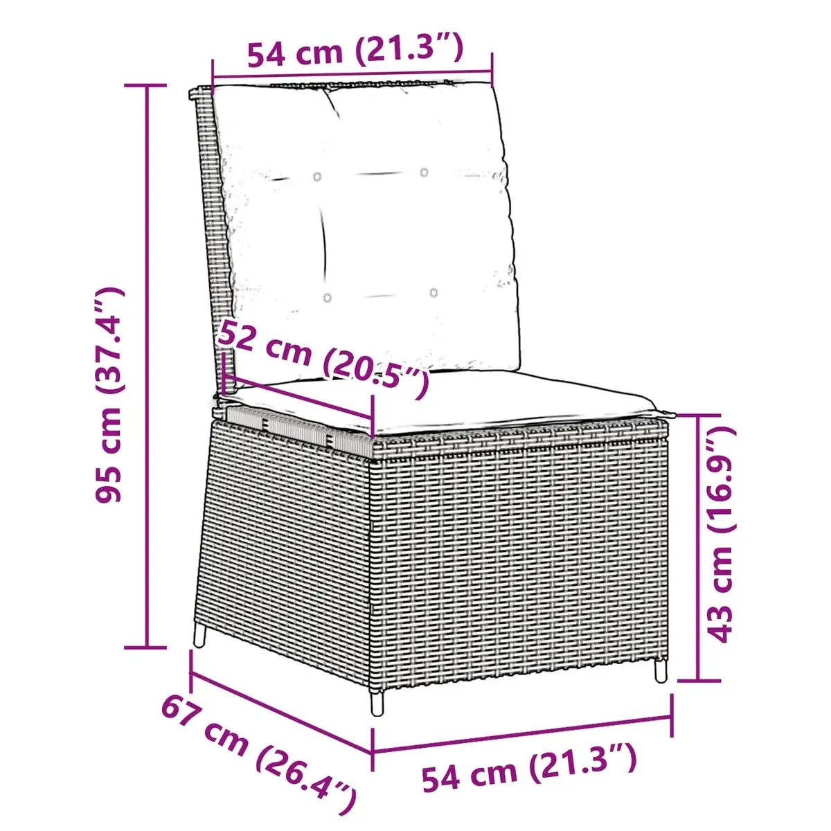 Outdoor Reclining Garden Sofa