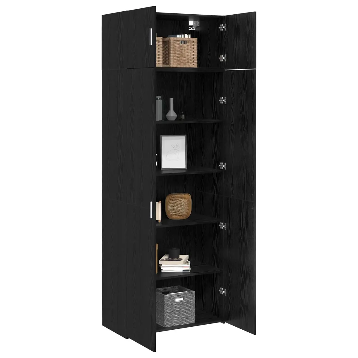 Storage Cabinet 3 Piece Set Black Modern Furniture Buffet Sideboard Bedroom