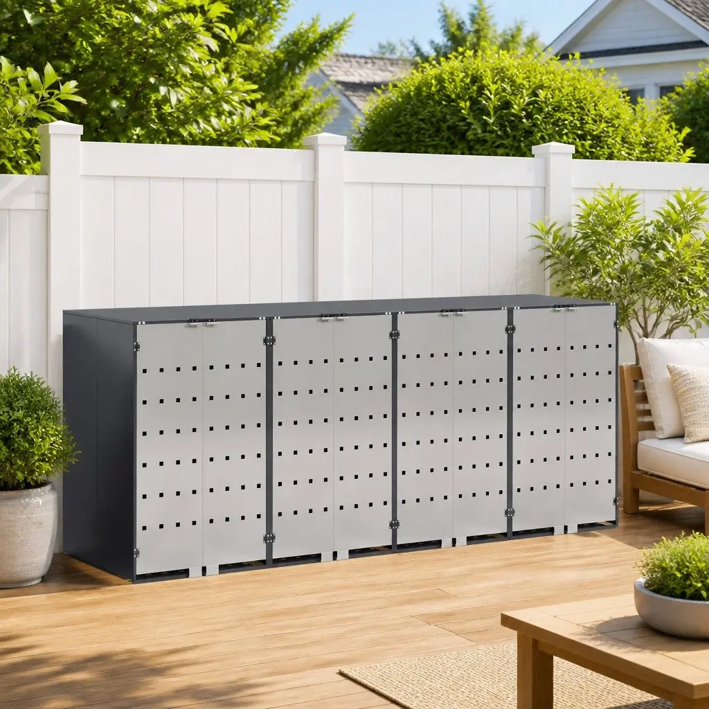 3 Bin Storage for Outdoor Spaces