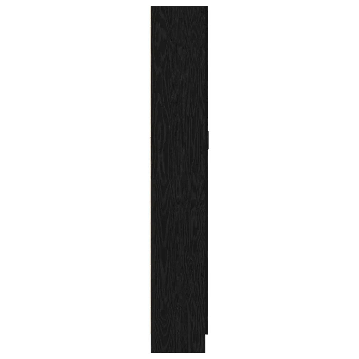 Book Cabinet Modern Black Oak Engineered Wood Shelving Unit 82.5 x 30.5 x 185 cm