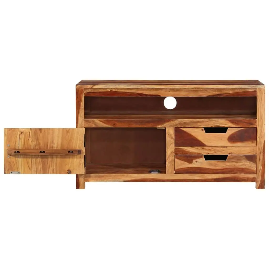 Wooden TV Cabinet 90x34.5x50 cm Solid Acacia Wood Lowboard Storage Unit