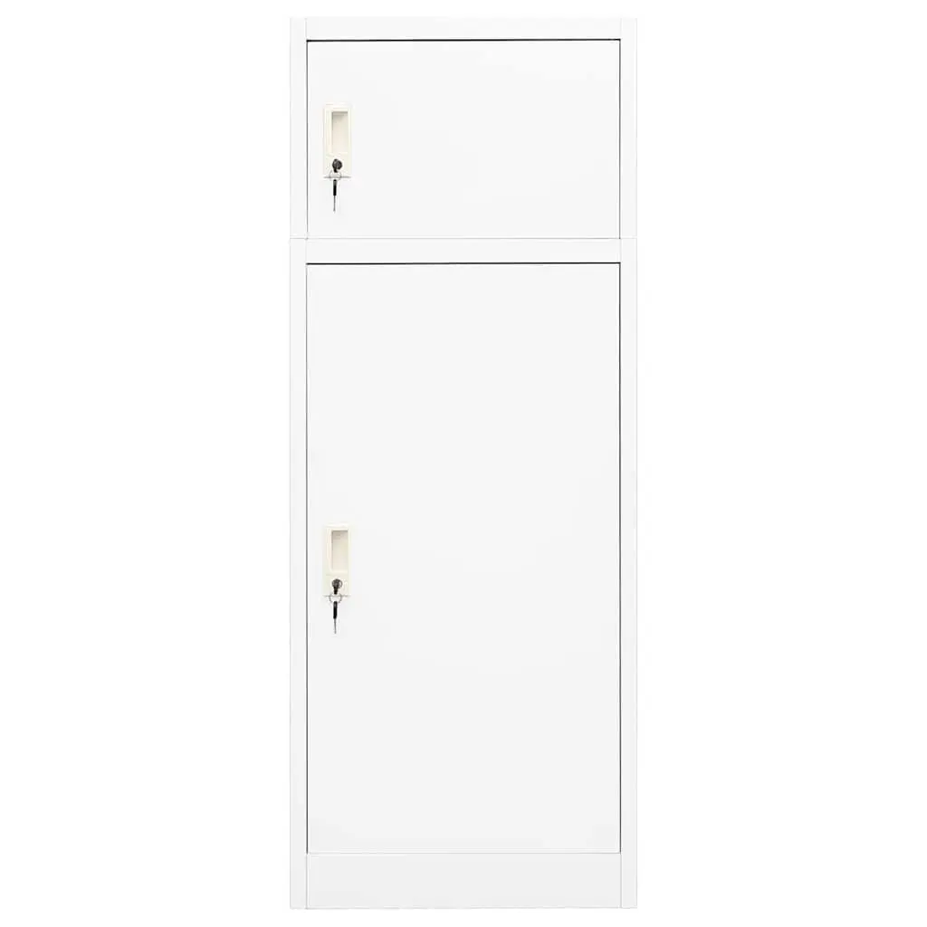 Saddle Cabinet White Steel 53x53x140 cm Tack Locker Stable Storage Cupboard