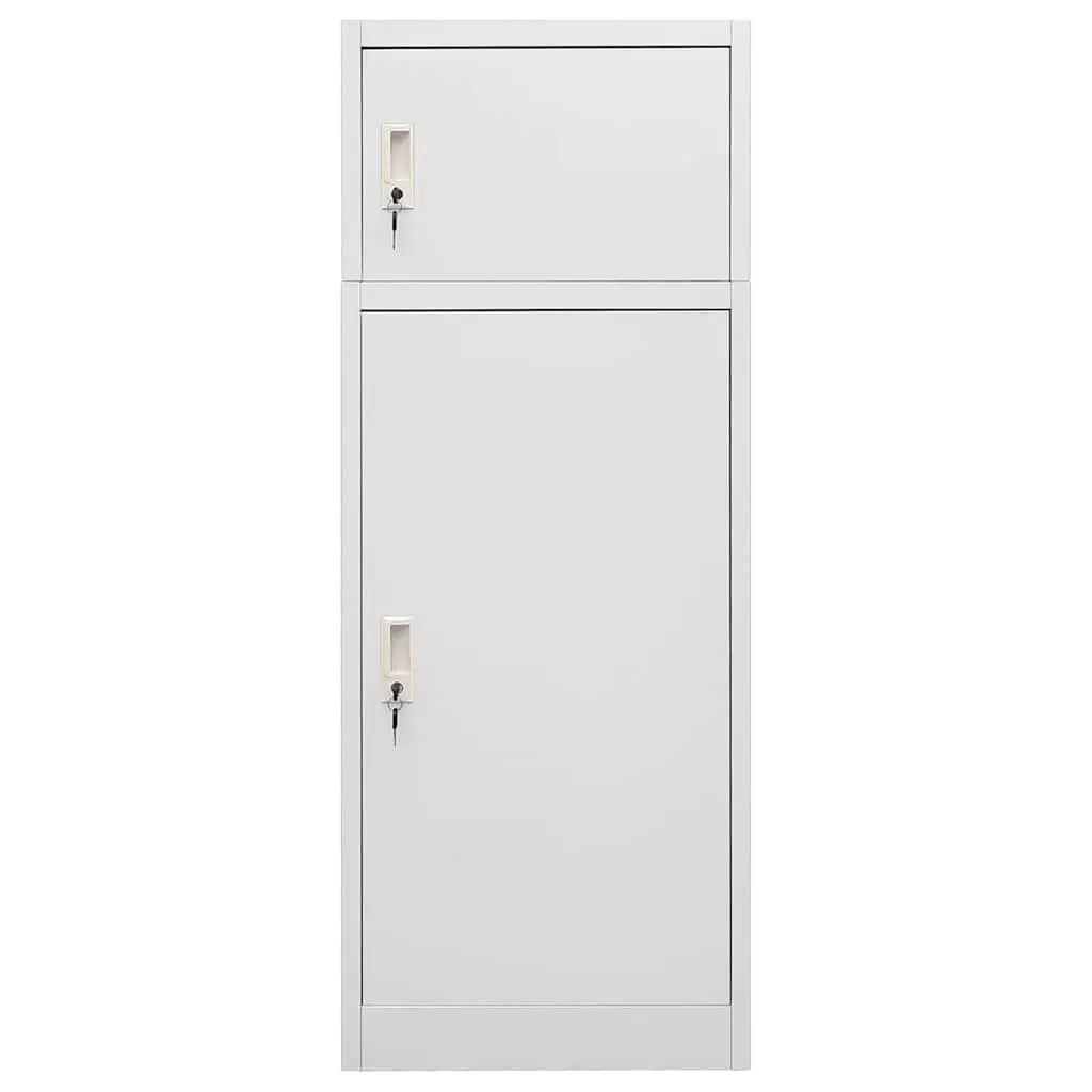 Saddle Cabinet Lockable Doors Grey 53 x 53 x 140 cm