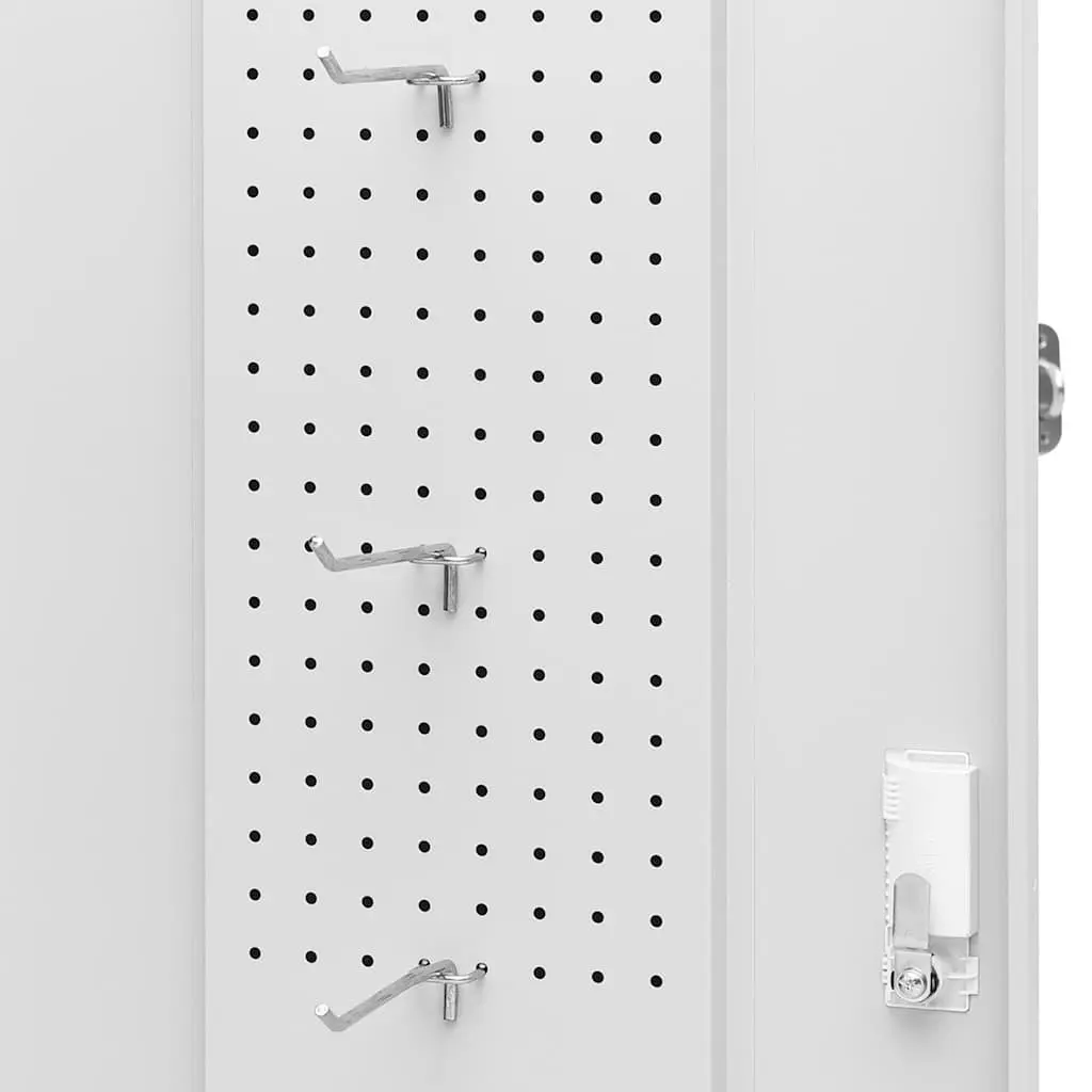 Saddle Cabinet Lockable Doors Grey 53 x 53 x 140 cm