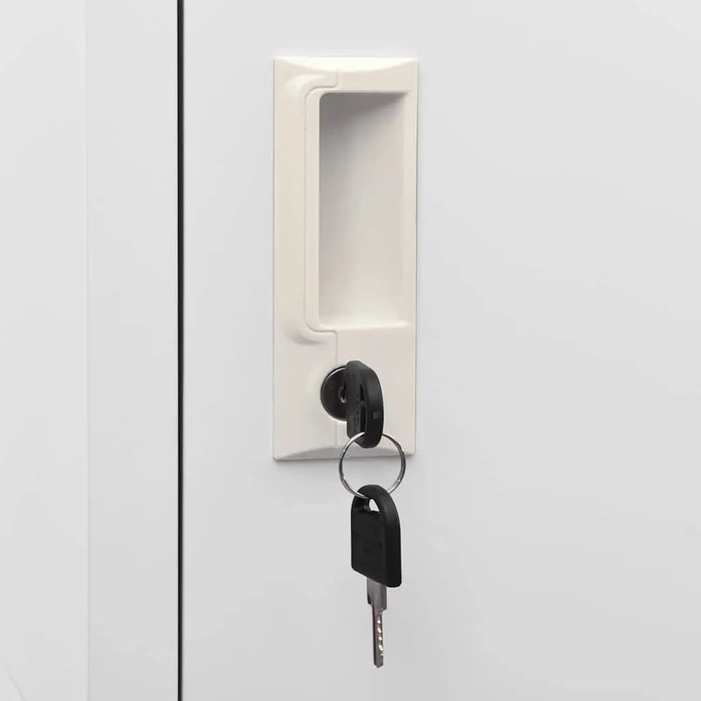 Saddle Cabinet Lockable Doors Grey 53 x 53 x 140 cm