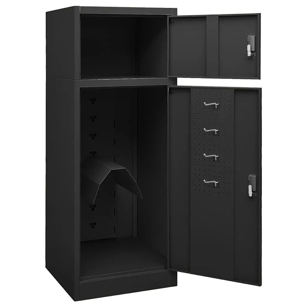 Saddle Cabinet Storage Locker Anthracite 53x53x140cm