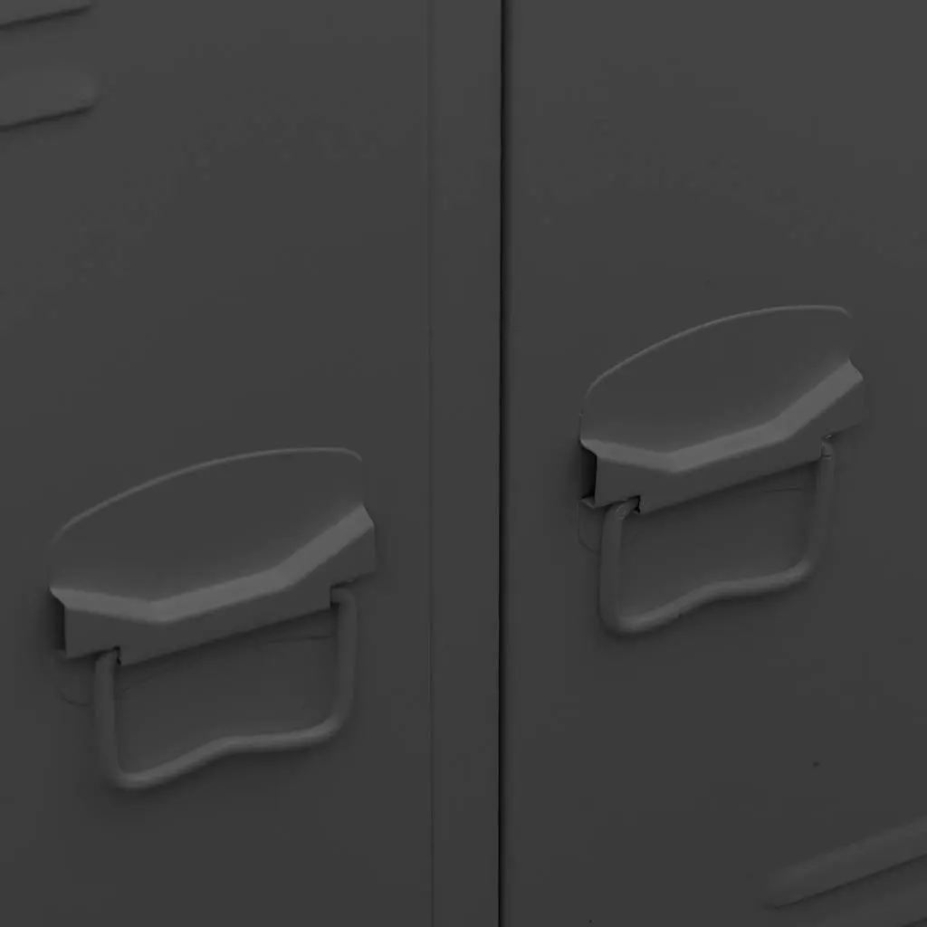 Industrial Wardrobe Storage Cabinet Anthracite 67x35x107cm Steel Shelves Drawers