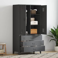 A Stylish Industrial Metal Wardrobe for All Your Needs