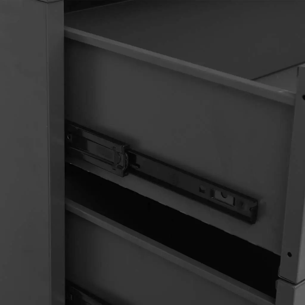 Metal Drawer Cabinet Organiser 4 Drawers Anthracite