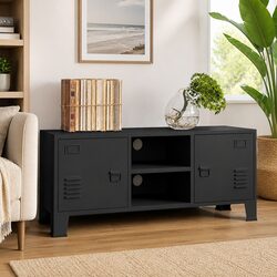 Your Friendly Black Metal TV Cabinet for Easy Living