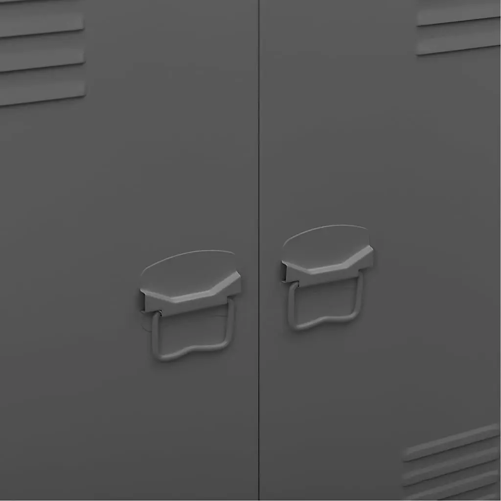 Industrial Storage Chest Anthracite Steel Cabinet with Shelves 90x40x100cm