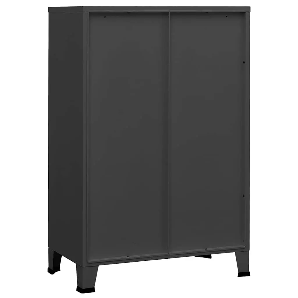 Industrial Metal Storage Chest 6 Doors Anthracite Cabinet Organizer