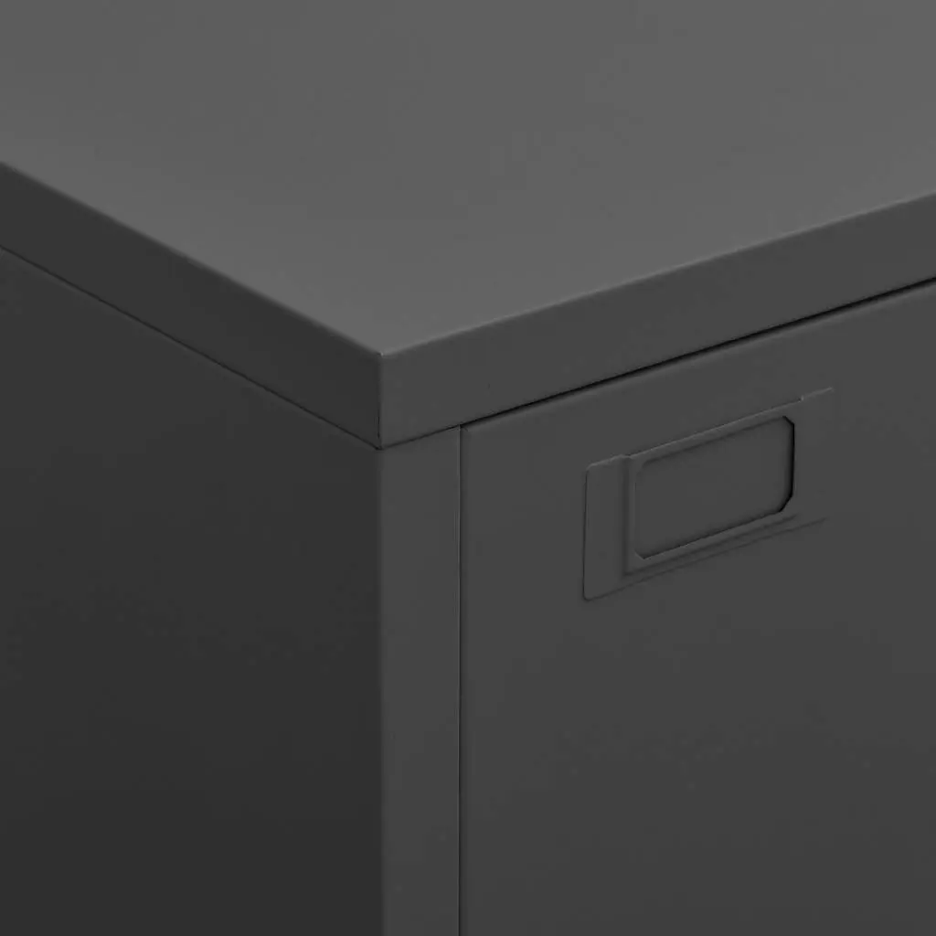Industrial Metal Storage Chest 6 Doors Anthracite Cabinet Organizer