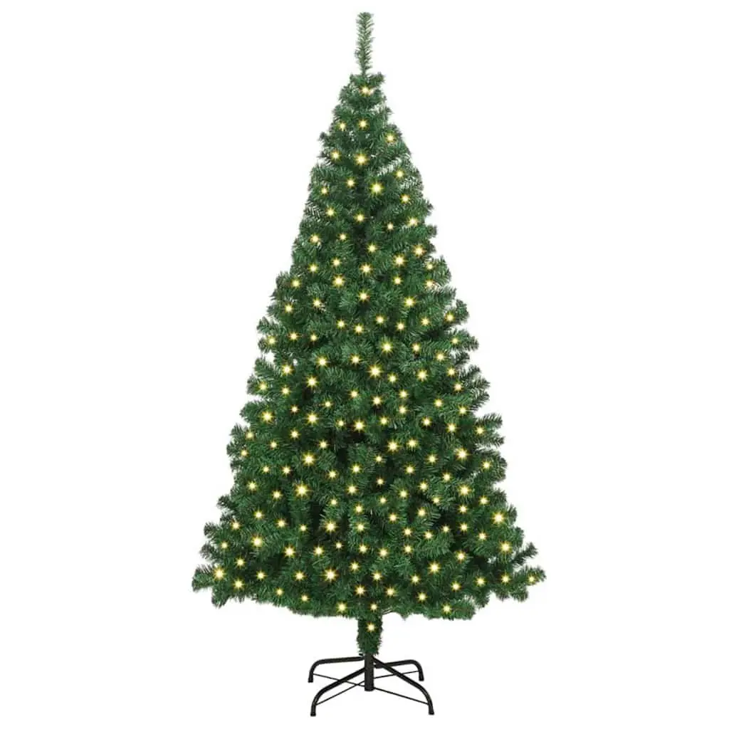 Artificial Christmas Tree Cone Shape 180cm Green PVC Plastic