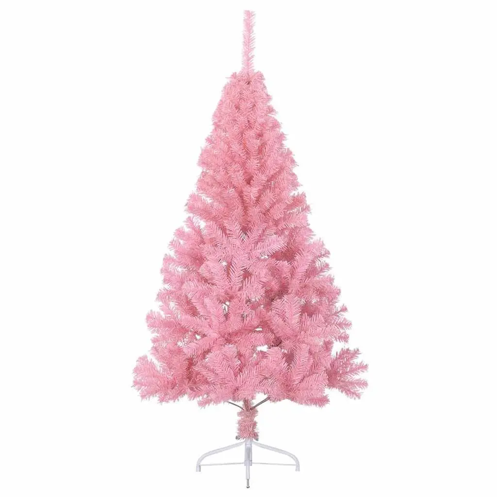 Artificial Pre-lit Christmas Tree 120cm Pink LED Cone Shaped Holiday Home