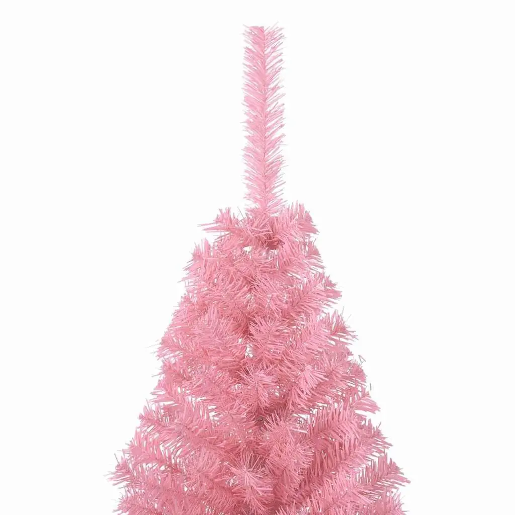 Artificial Pre-lit Christmas Tree 120cm Pink LED Cone Shaped Holiday Home
