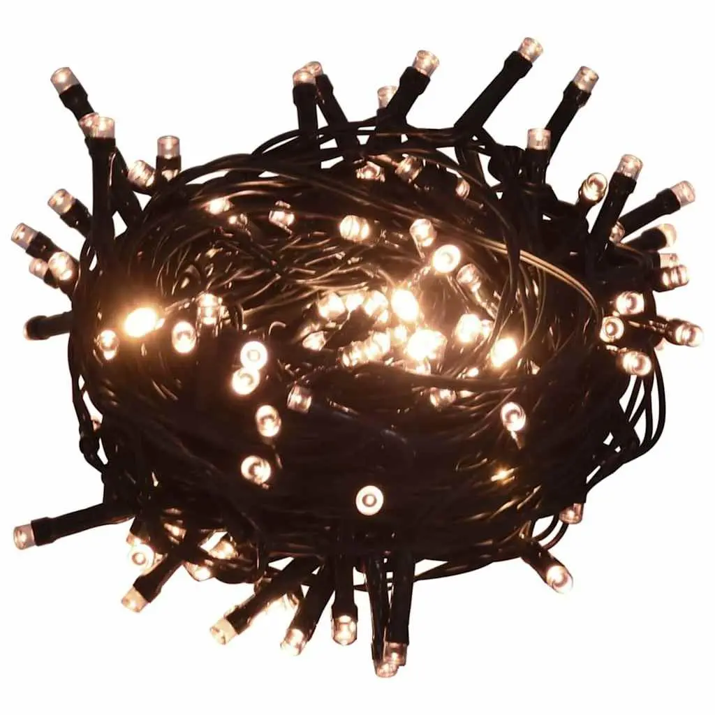 Artificial Pre-lit Christmas Tree Modern Cone Shape 120cm Black with Warm White LED Lights Indoor Outdoor
