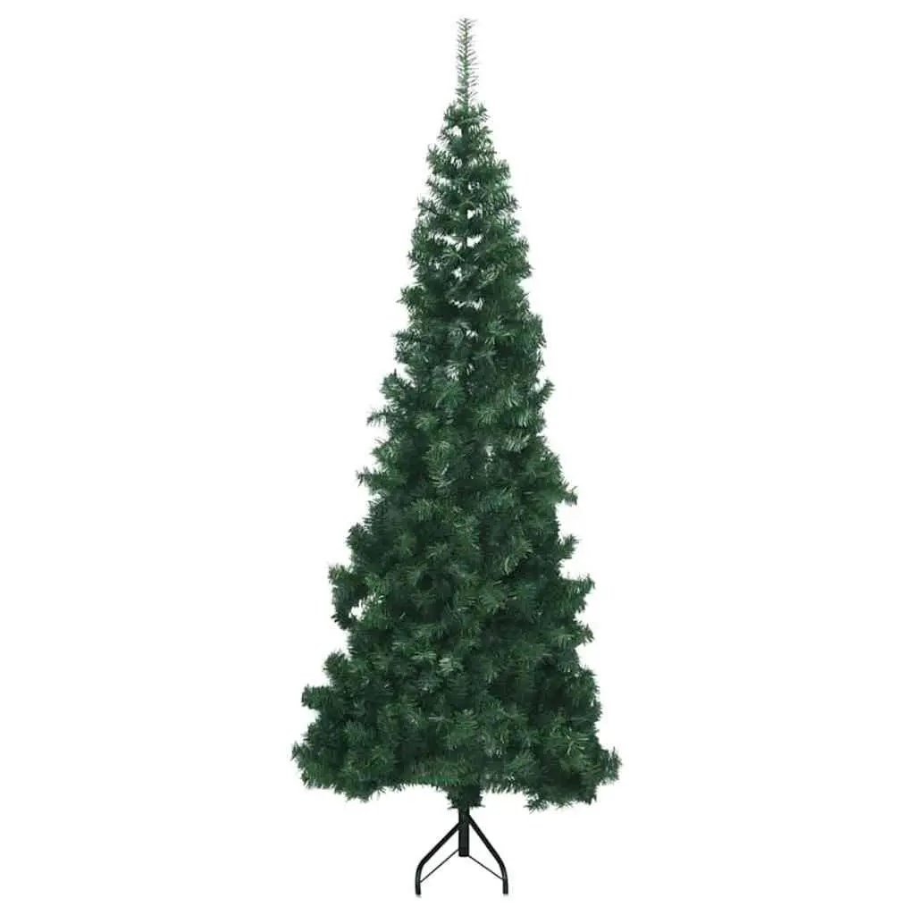 Corner Artificial Christmas Tree 180cm Green PVC LED Pre-Lit Holiday Decoration