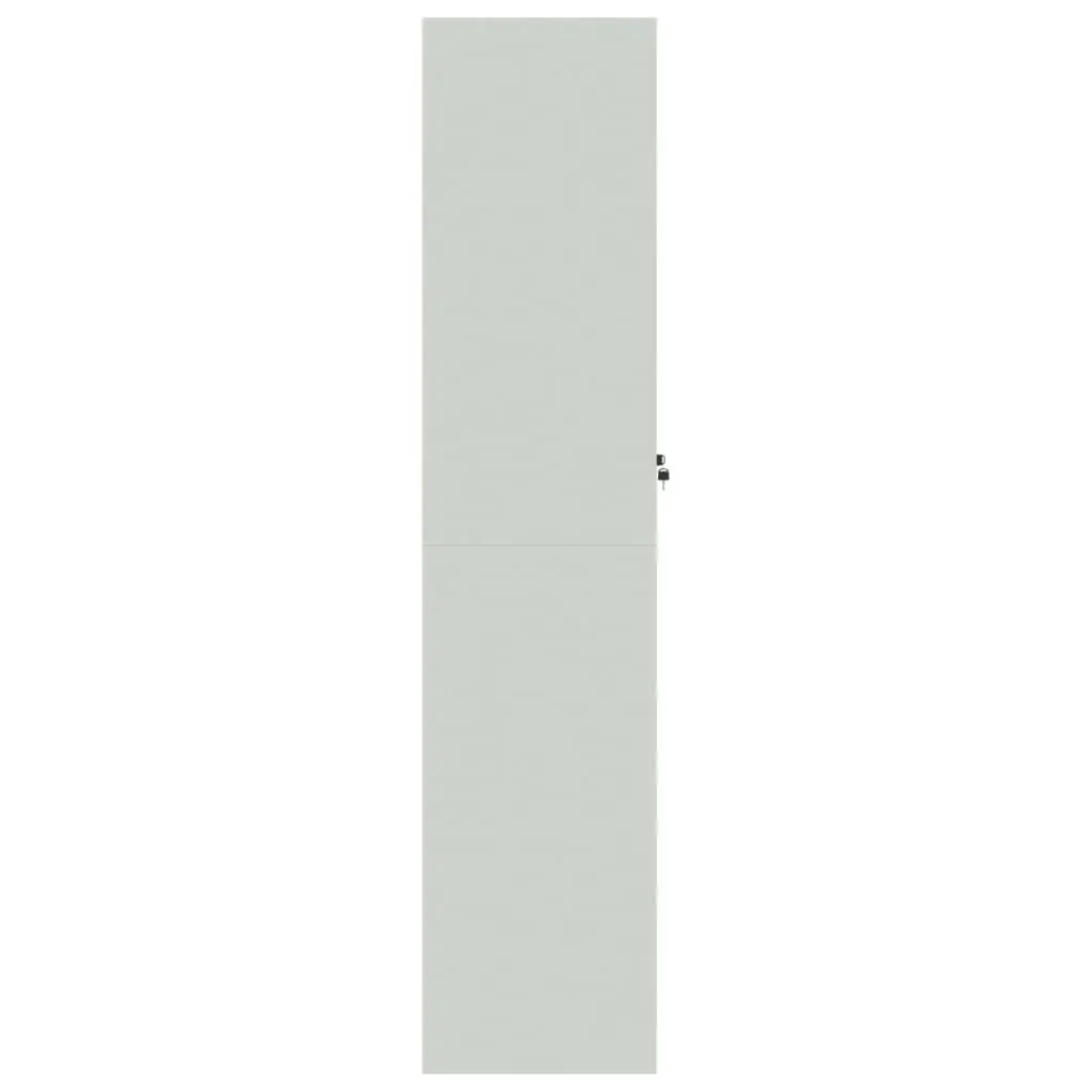 File Cabinet Grey Steel Adjustable Shelves Lockable Storage Cupboard Office