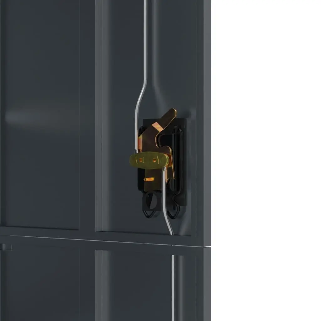 File Cabinet Lockable Anthracite 90x40x180cm Steel Adjustable Shelves