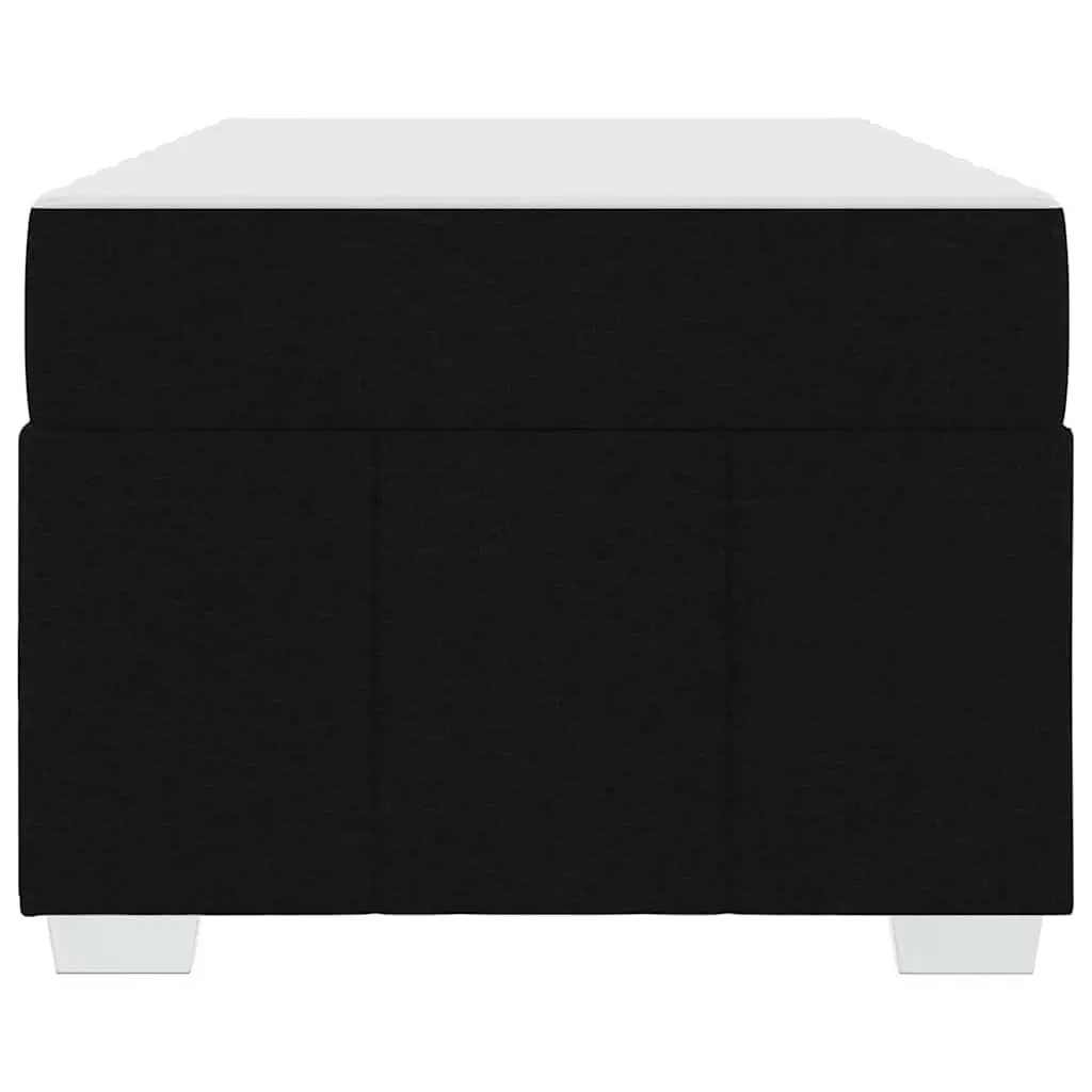 Bed Frame with Mattress 90 x 190 cm Black Fabric Box Spring Modern Bedroom