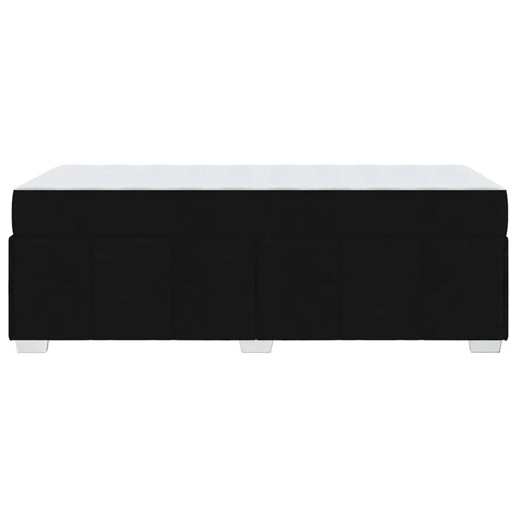 Bed Frame with Mattress 90 x 190 cm Black Fabric Box Spring Modern Bedroom