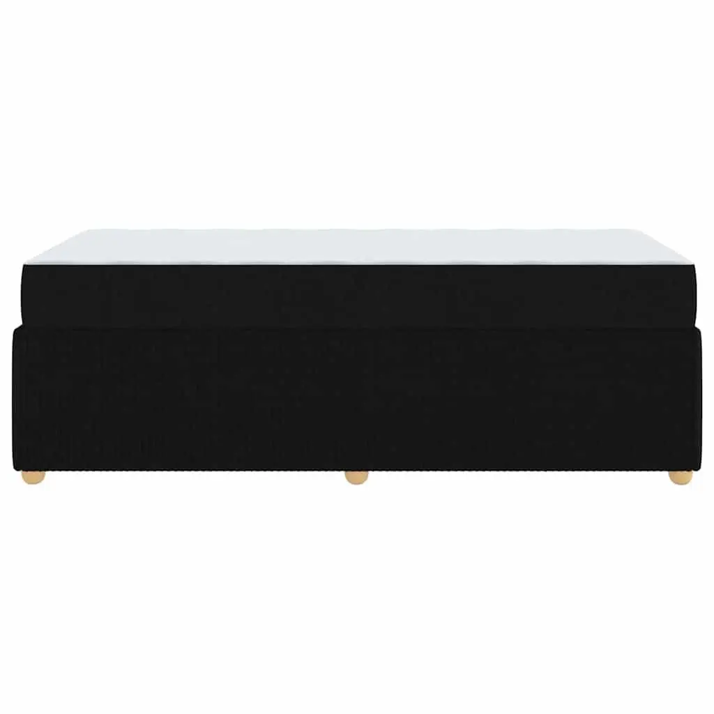 Bed Frame with Mattress Modern Black Fabric 90 x 190 cm