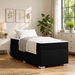 Your Ideal Black Bed Frame with Mattress Combo 90 x 190 cm
