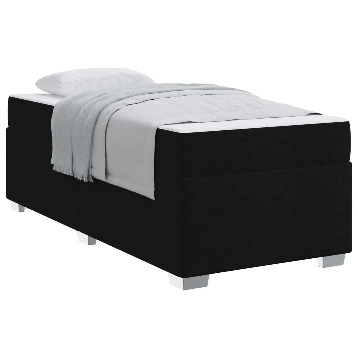 Black Bed Frame with Mattress Combo 90 x 190 cm