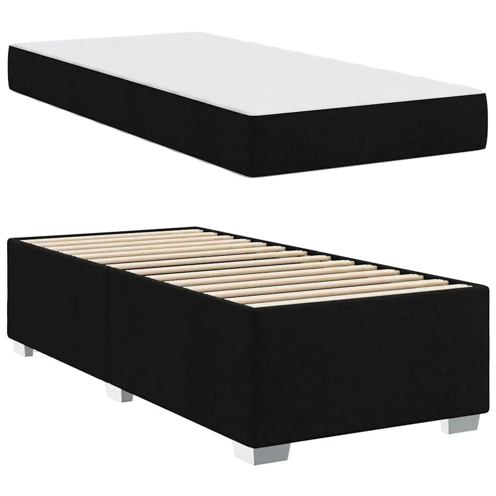 Black Bed Frame with Mattress Combo 90 x 190 cm