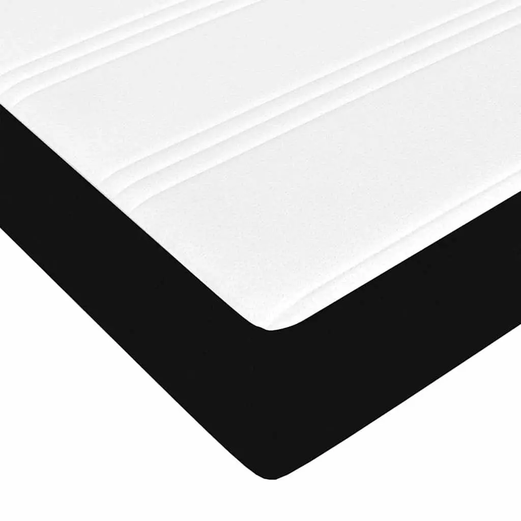 Bed Frame with Mattress Black 90 x 190 cm Modern Minimalist Design Engineered