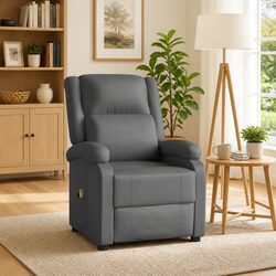 Enjoy Relaxation with This Grey Electric Massage Chair