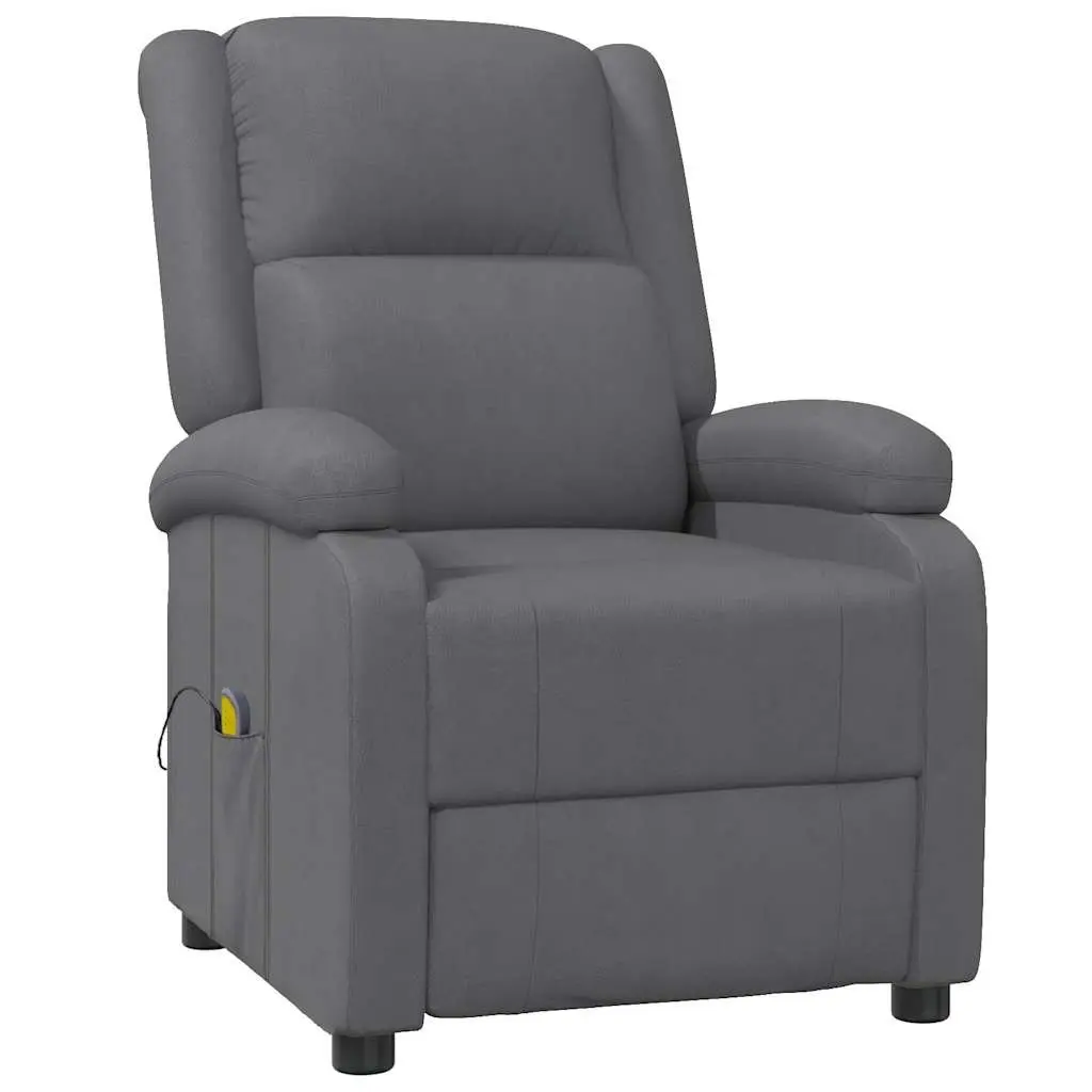 Electric Massage Chair Grey Reclining Manual 3 Positions Vibration Massage