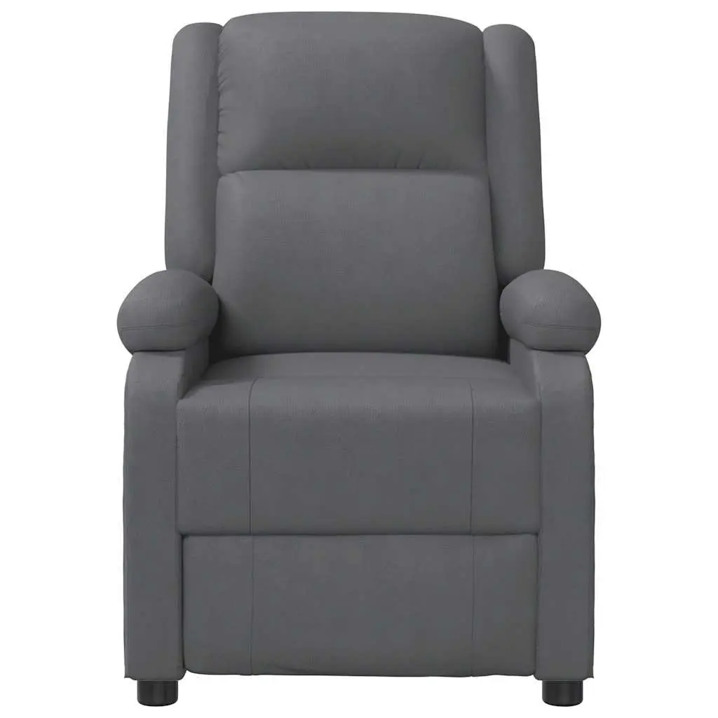 Electric Massage Chair Grey Reclining Manual 3 Positions Vibration Massage