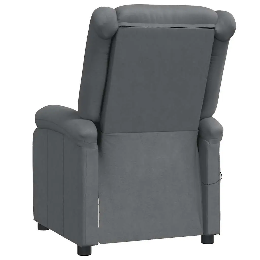 Electric Massage Chair Grey Reclining Manual 3 Positions Vibration Massage