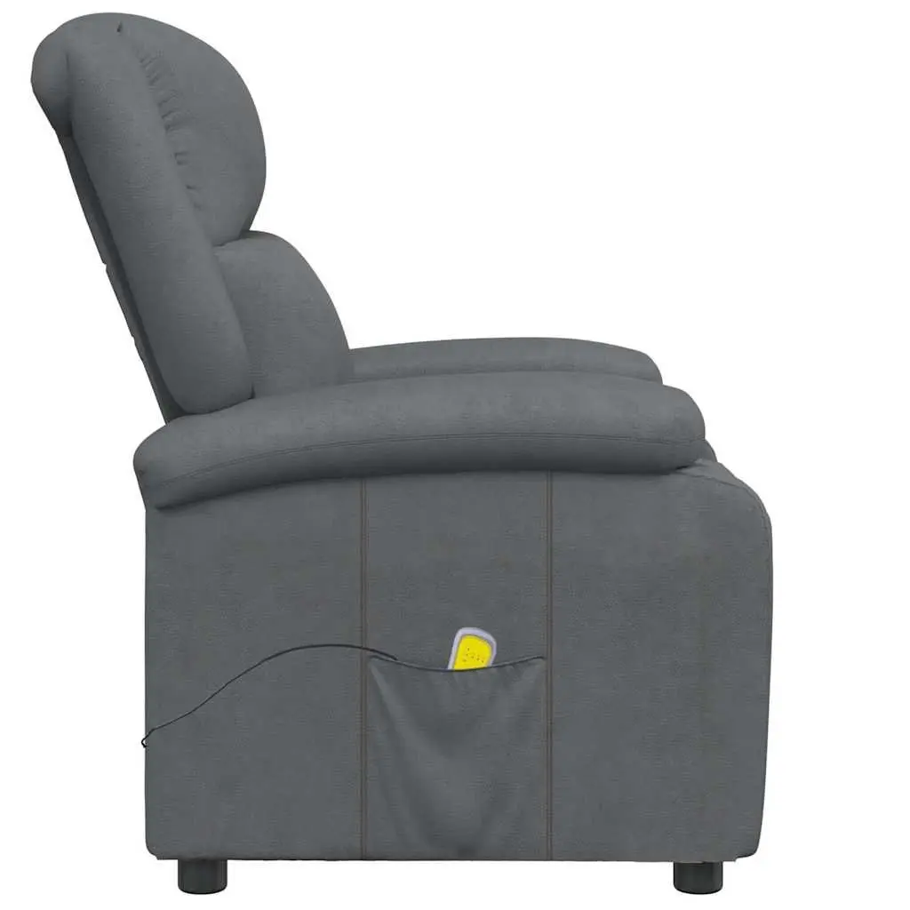 Electric Massage Chair Grey Reclining Manual 3 Positions Vibration Massage