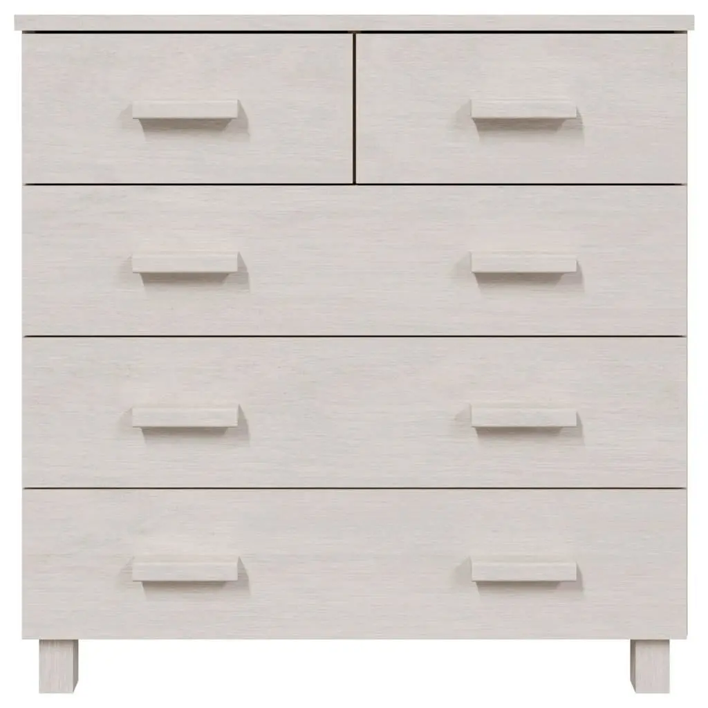 Sideboard Buffet White Solid Pine Wood 79x40x80 cm Drawer Cabinet