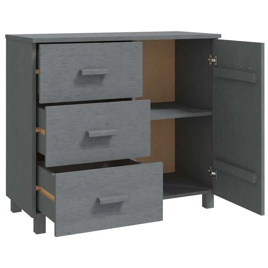 Grey Solid Pinewood Sideboard