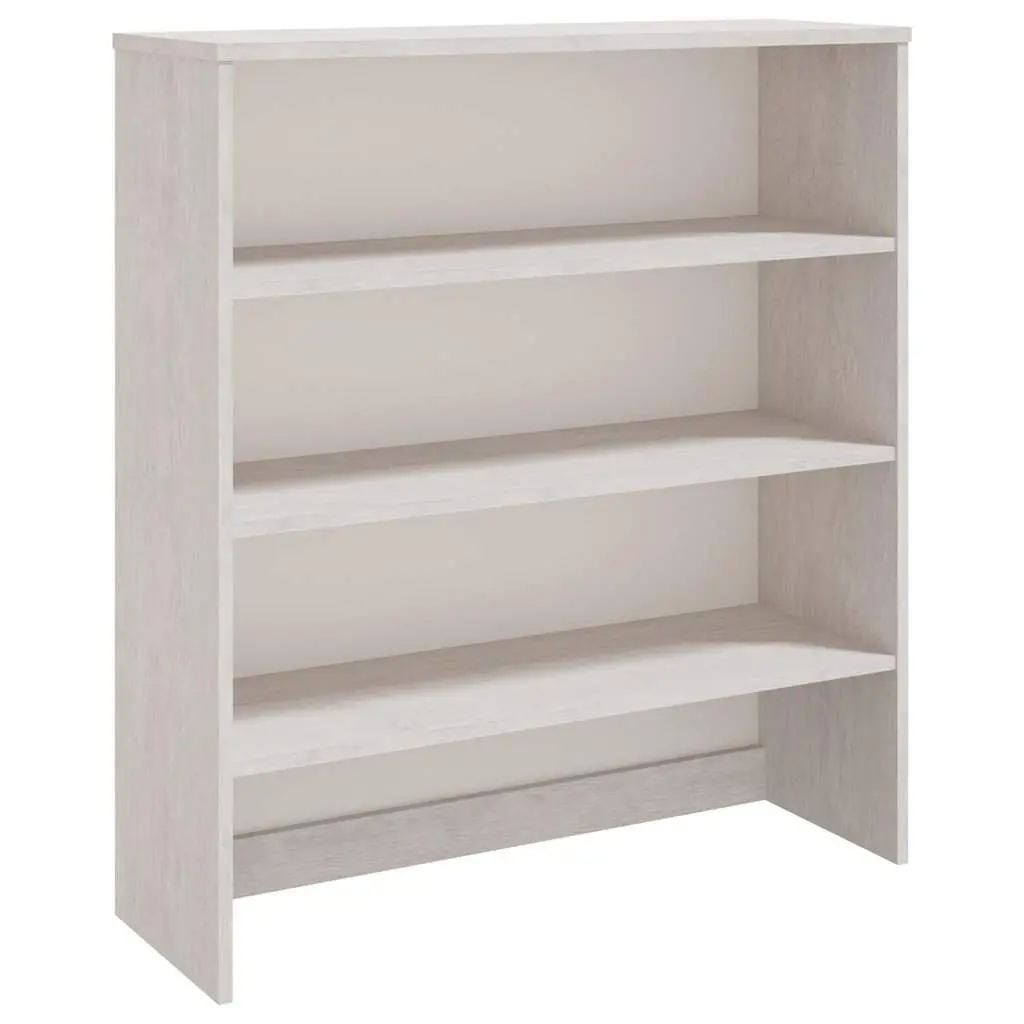 Highboard Top Sideboard Cabinet Storage White Solid Wood Pine 90x30x100cm