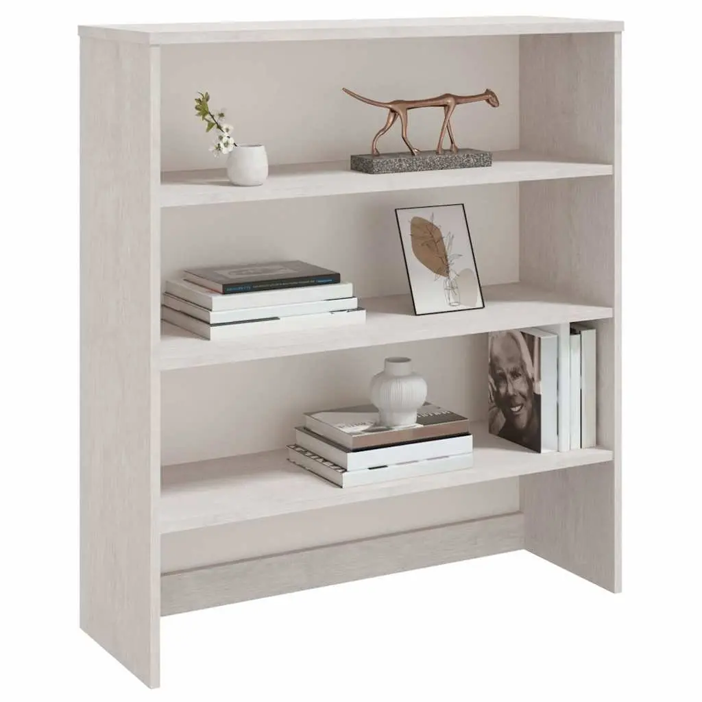 Highboard Top Sideboard Cabinet Storage White Solid Wood Pine 90x30x100cm