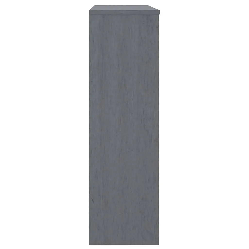 Highboard Cabinet Topper Dark Grey Solid Pine Wood 90x30x100cm