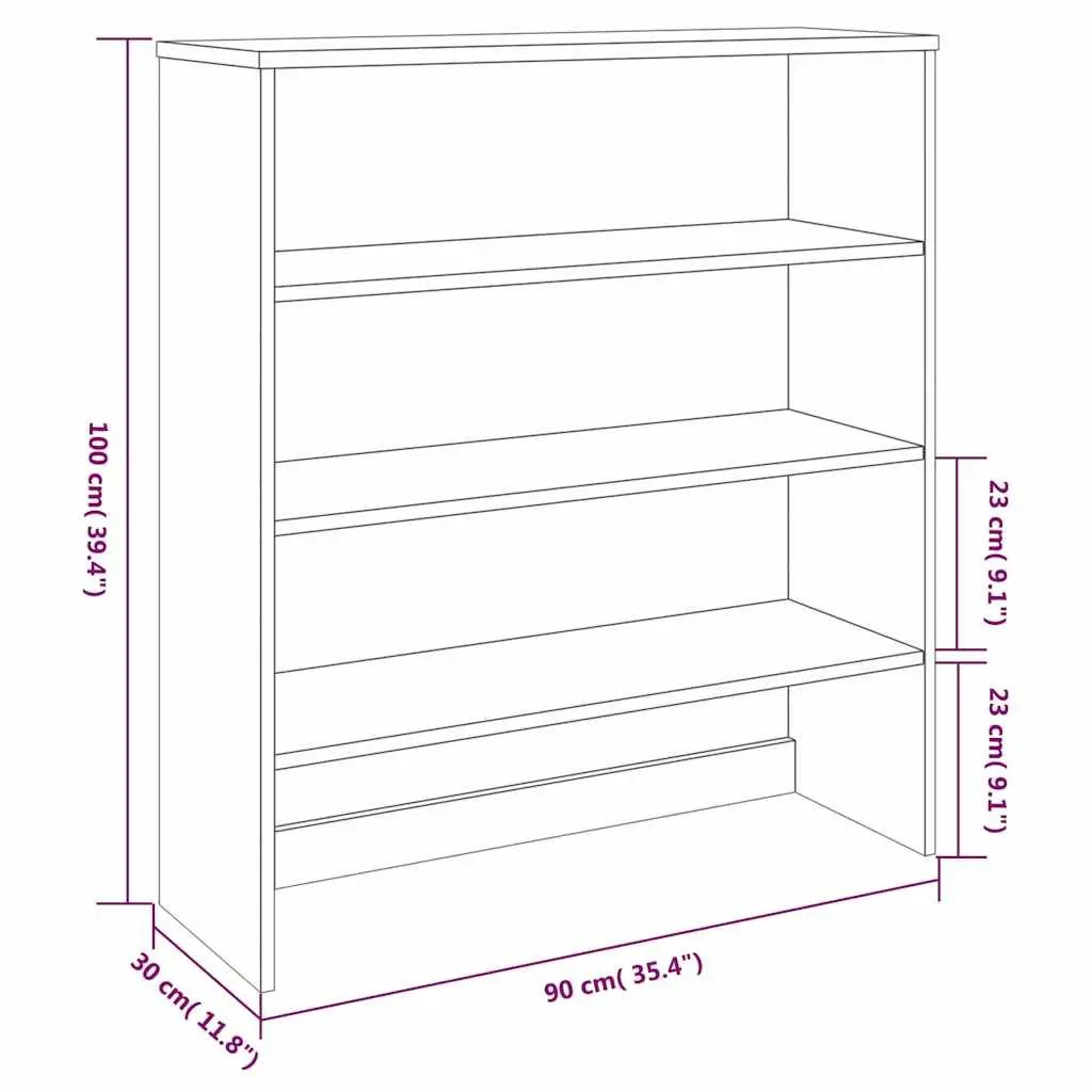 Highboard Cabinet Topper Dark Grey Solid Pine Wood 90x30x100cm
