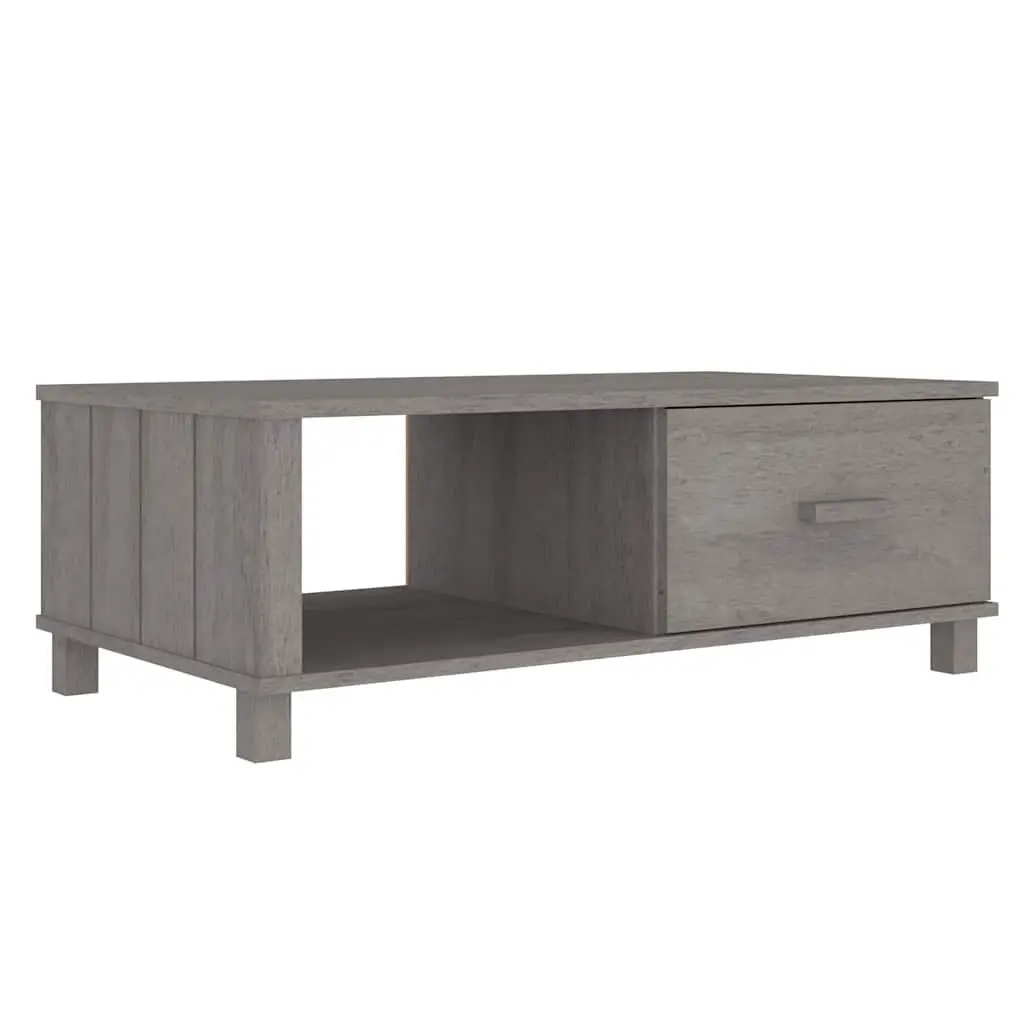 Wooden Coffee Table with Drawer Storage Compartment Grey 100 x 55 x 35 cm