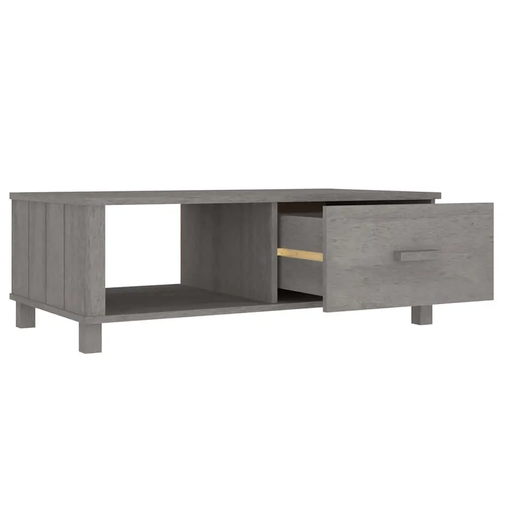 Wooden Coffee Table with Drawer Storage Compartment Grey 100 x 55 x 35 cm