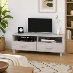 Your Friendly White Wooden TV Cabinet for Living Rooms