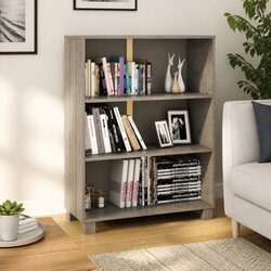 Your New Light Grey Book Cabinet with 3 Shelves