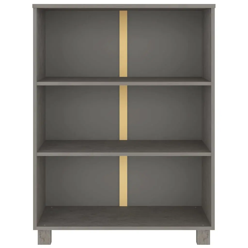 Book Cabinet 85x35x112cm 3-Shelf Storage Shelving Unit Light Grey Standing