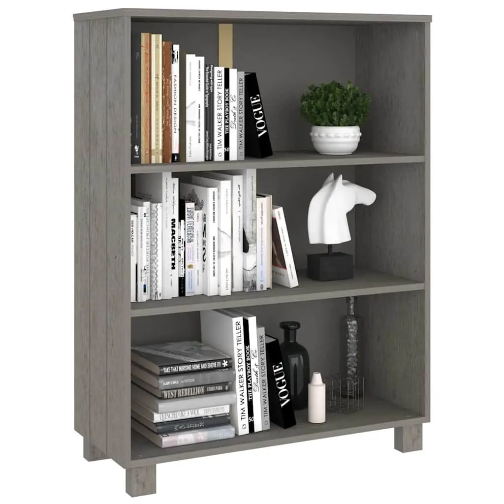 Book Cabinet 85x35x112cm 3-Shelf Storage Shelving Unit Light Grey Standing