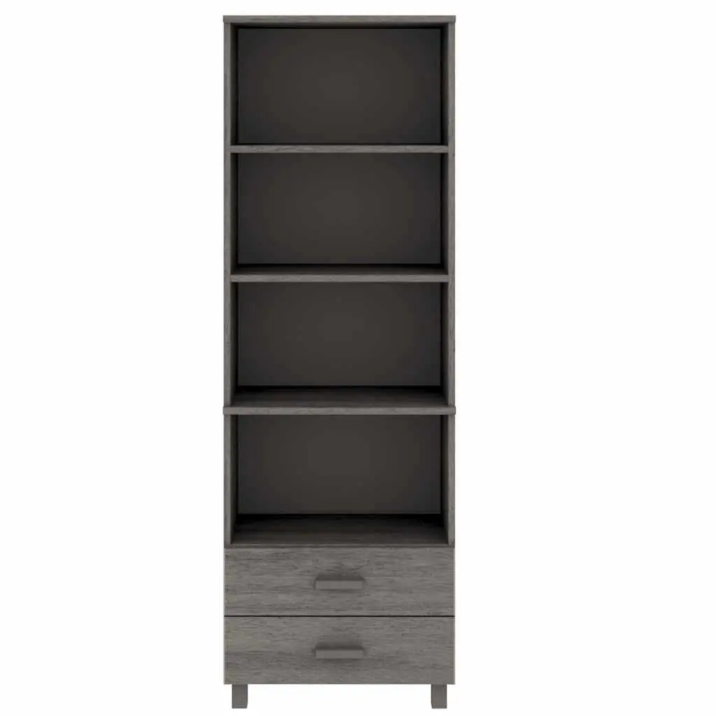 Highboard Light Grey Solid Pine Wood 60x35x180 cm